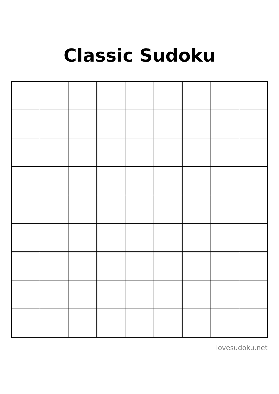 Free Blank Sudoku Grid 9x9 6x6 Sudoku Printable Free To Learn